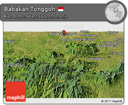 Satellite Panoramic Map of Babakan Tonggoh
