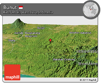 Satellite Panoramic Map of Bunut
