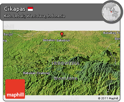 Satellite Panoramic Map of Cikapas