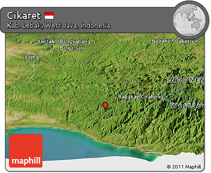 Satellite Panoramic Map of Cikaret