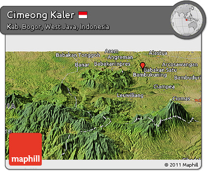 Satellite Panoramic Map of Cimeong Kaler
