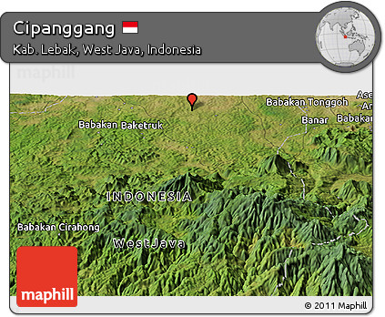 Satellite Panoramic Map of Cipanggang