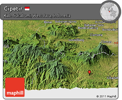 Satellite Panoramic Map of Cipetir