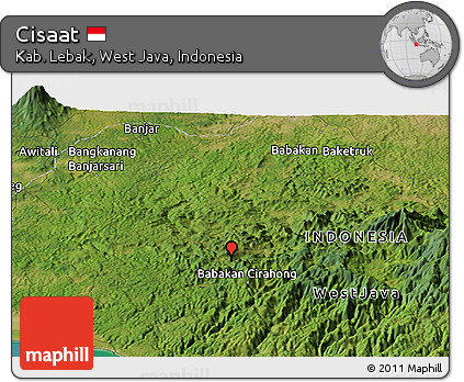 Satellite Panoramic Map of Cisaat