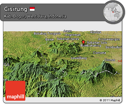 Satellite Panoramic Map of Cisirung
