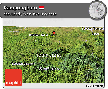 Satellite Panoramic Map of Kampungbaru