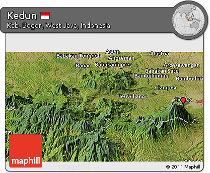 Satellite Panoramic Map of Kedun
