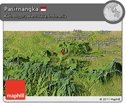 Satellite Panoramic Map of Pasirnangka