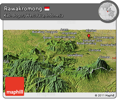 Satellite Panoramic Map of Rawakromong