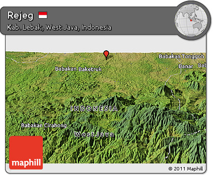 Satellite Panoramic Map of Rejeg
