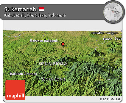 Satellite Panoramic Map of Sukamanah