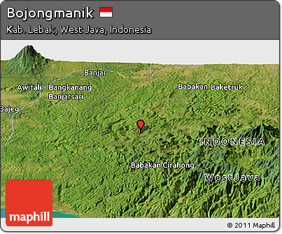 Satellite Panoramic Map of Bojongmanik
