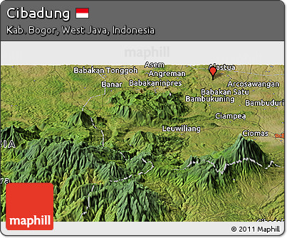 Satellite Panoramic Map of Cibadung