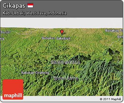 Satellite Panoramic Map of Cikapas