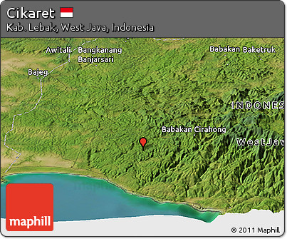 Satellite Panoramic Map of Cikaret