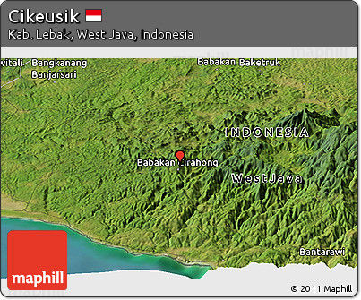 Satellite Panoramic Map of Cikeusik
