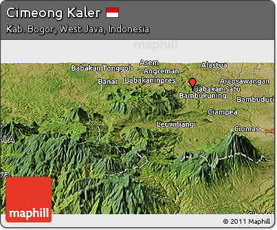 Satellite Panoramic Map of Cimeong Kaler