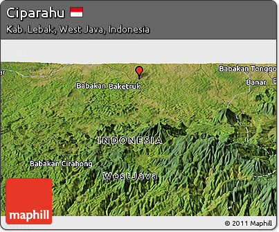 Satellite Panoramic Map of Ciparahu