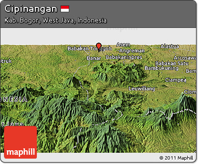 Satellite Panoramic Map of Cipinangan