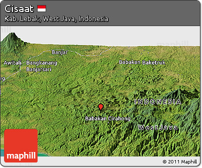 Satellite Panoramic Map of Cisaat