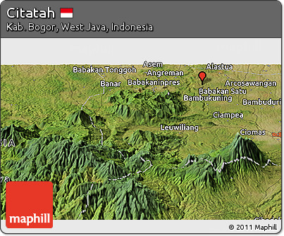 Satellite Panoramic Map of Citatah