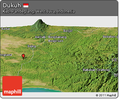 Satellite Panoramic Map of Dukuh