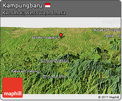 Satellite Panoramic Map of Kampungbaru
