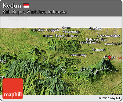 Satellite Panoramic Map of Kedun