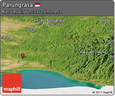 Satellite Panoramic Map of Parungrasa