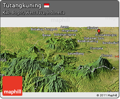 Satellite Panoramic Map of Tutangkuning