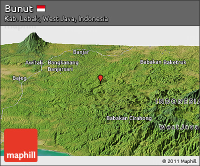 Satellite Panoramic Map of Bunut