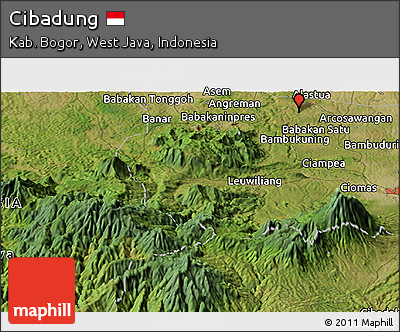 Satellite Panoramic Map of Cibadung