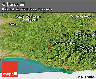 Satellite Panoramic Map of Cikaret