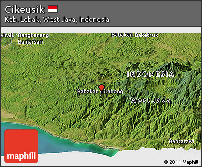 Satellite Panoramic Map of Cikeusik