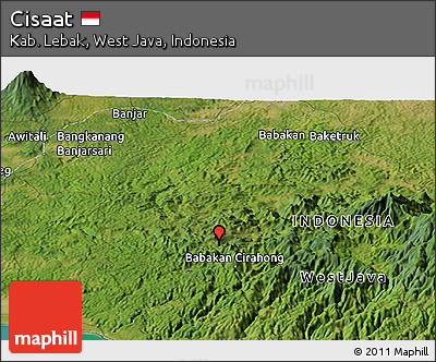 Satellite Panoramic Map of Cisaat