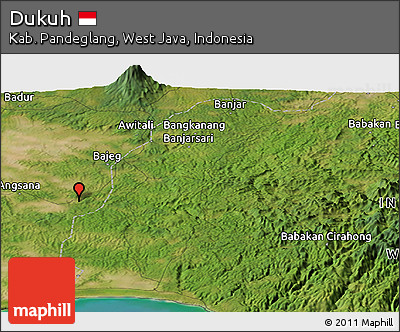 Satellite Panoramic Map of Dukuh