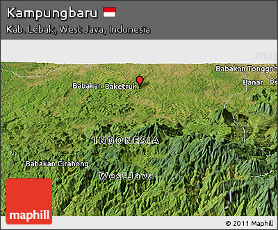 Satellite Panoramic Map of Kampungbaru