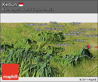 Satellite Panoramic Map of Kedun