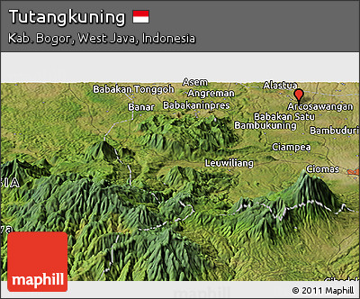Satellite Panoramic Map of Tutangkuning