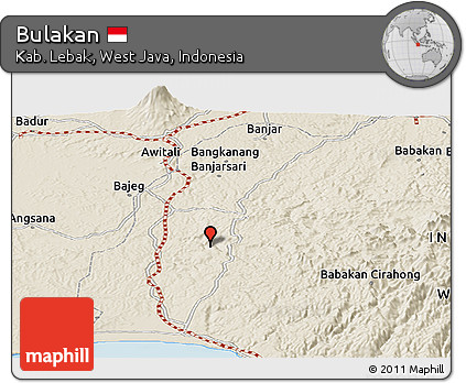 Shaded Relief Panoramic Map of Bulakan