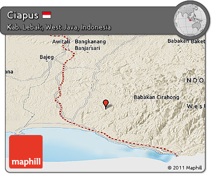 Shaded Relief Panoramic Map of Ciapus