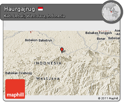 Shaded Relief Panoramic Map of Haurgajrug