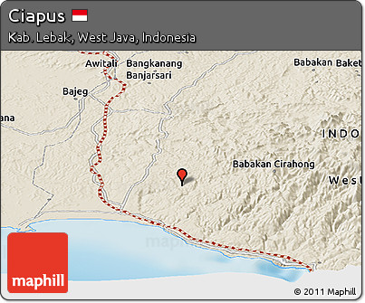 Shaded Relief Panoramic Map of Ciapus