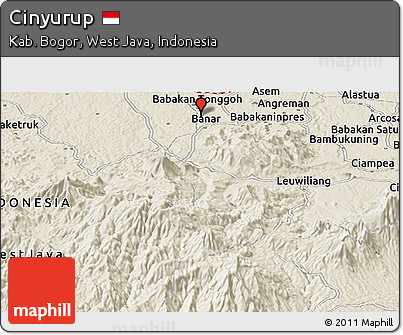 Shaded Relief Panoramic Map of Cinyurup