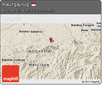 Shaded Relief Panoramic Map of Haurgajrug