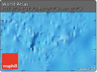 Physical Map of the Area around 6° 38' 39" S, 106° 10' 30" W