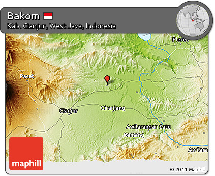 Physical 3D Map of Bakom
