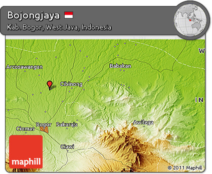 Physical 3D Map of Bojongjaya