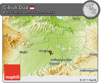 Physical 3D Map of Cibiuk Dua