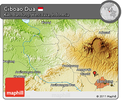 Physical 3D Map of Ciboao Dua